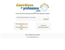 Tablet Screenshot of carrieresetprofessions.com